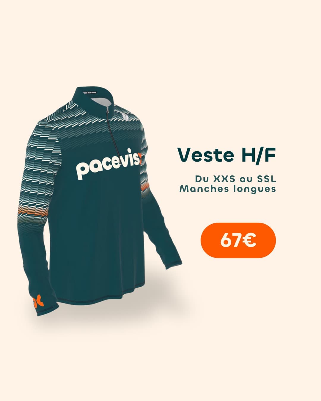 Veste manches longues H/F